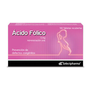 Ácido fólico 5mg CAPLIN Caja x 100 tabletas - Droguería Sainsa