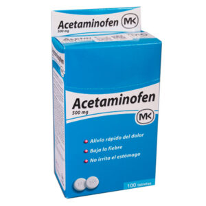 Acetaminofen 500mg MK x 100 Tabletas - Droguería Sainsa